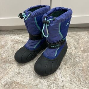 SOREL Kids Flurry Boots Winter Snow Boots Purple/Teal size: 3